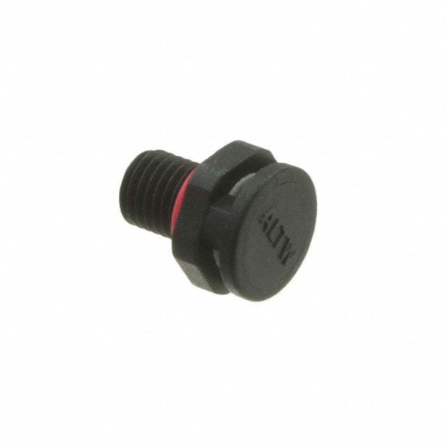 M6 VENT PLASTIC >300ML/MIN, BK