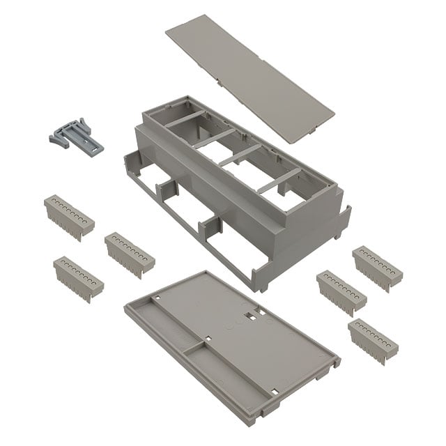 BOX ABS/PC GRAY 6.28"L X 3.55"W