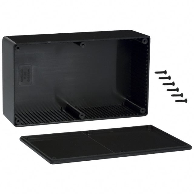 BOX PLASTIC BLK 7.48"L X 4.33"W