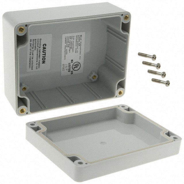 BOX PLASTIC GRAY 4.53"L X 3.54"W